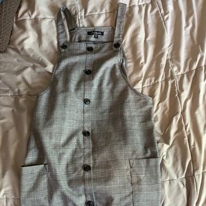 Black and white overall styled dress